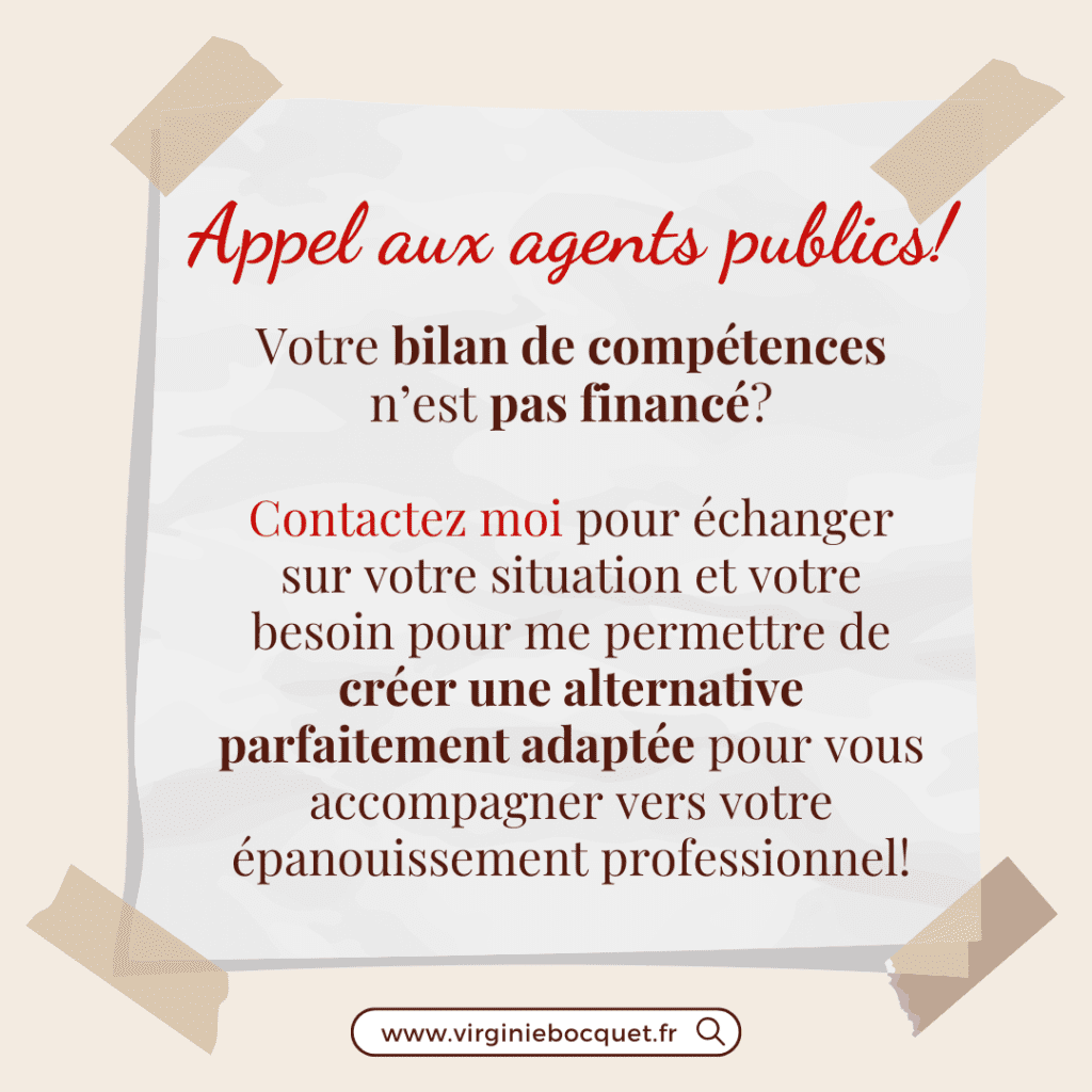 financement bilan de compétences fonctionnaires